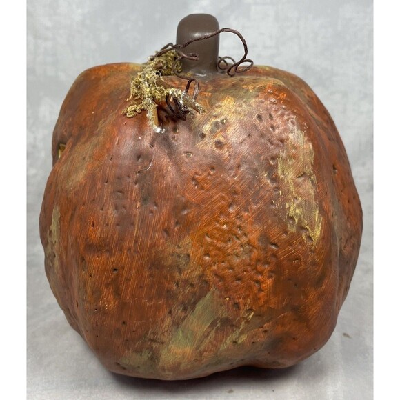 Halloween Ceramic Pumpkin Jack-O-Lantern CJF Designs Ceramic 7.5” Creepy/Spooky - Picture 7 of 9